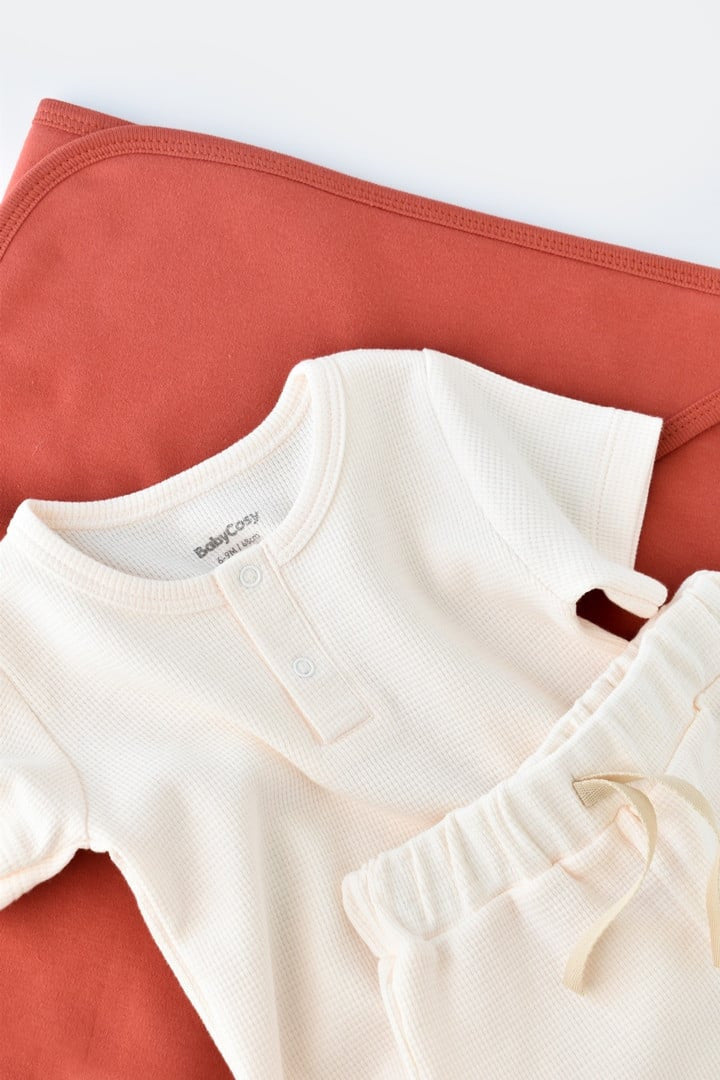 Set tricou cu pantaloni scurti - 100% bumbac organic - , BabyCosy